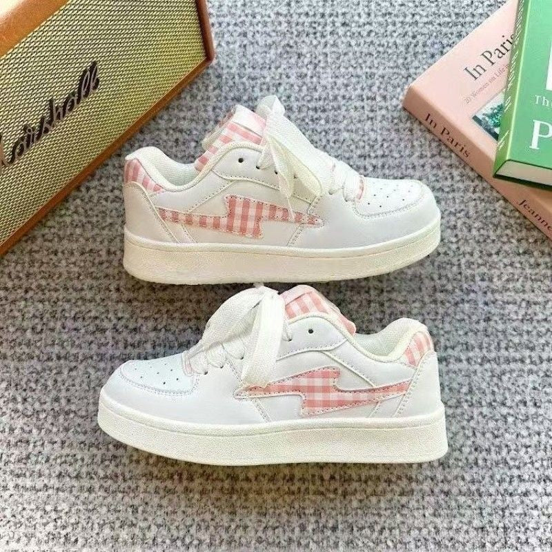 Damen Sportliche Sneaker mit kariertem Design und bequemer Dämpfung EB