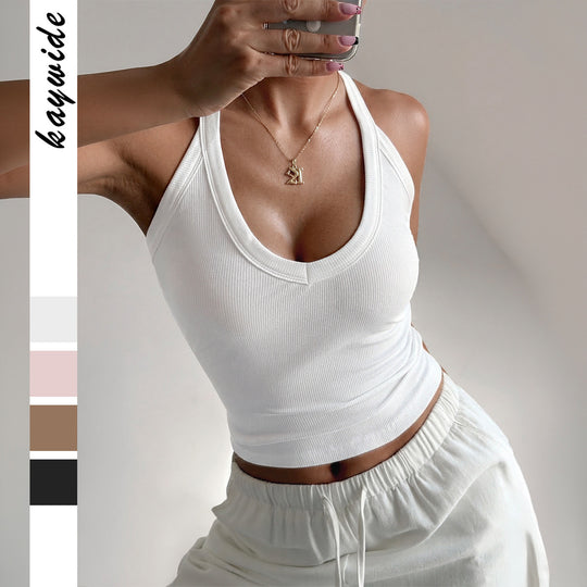 Damen Sportliches Trägershirt mit modischem Bicolor-Design EB