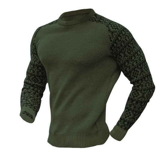 Herren Strickpullover mit grafischem Muster und strukturiertem Design EB