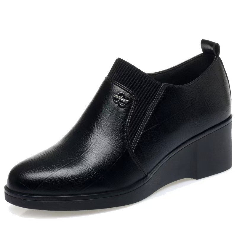 Damen Komfortable Wedge-Stiefeletten mit elegantem Design und elastischen Einsätzen EB