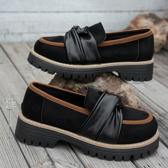Damen Mokassins mit modischer Knotendetail und bequemer Profilsohle EB
