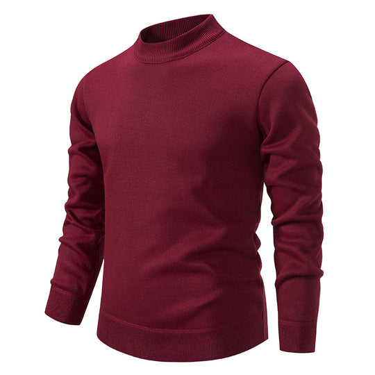 Herren Hochwertiger Strickpullover mit modernem Stehkragen EB