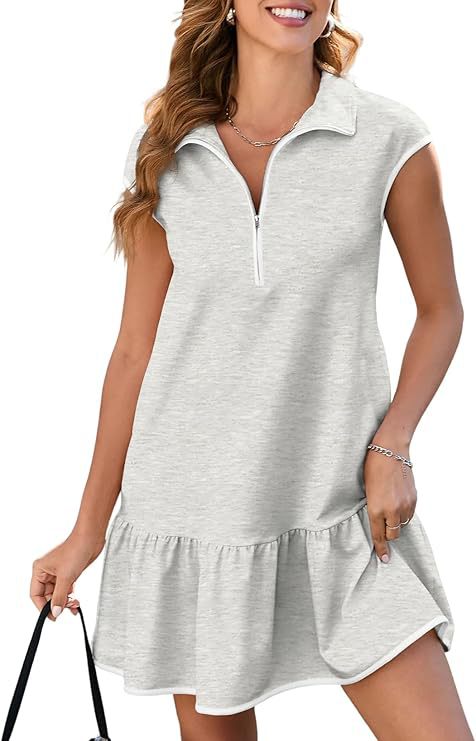 EB | Damen POLO-Ausschnitt Reißverschlusskleid