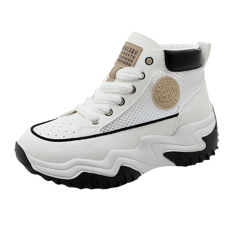 Damen hochgeschnittene Sneakers mit atmungsaktiver Netzstruktur und stoßdämpfendem Sohlenprofil EB