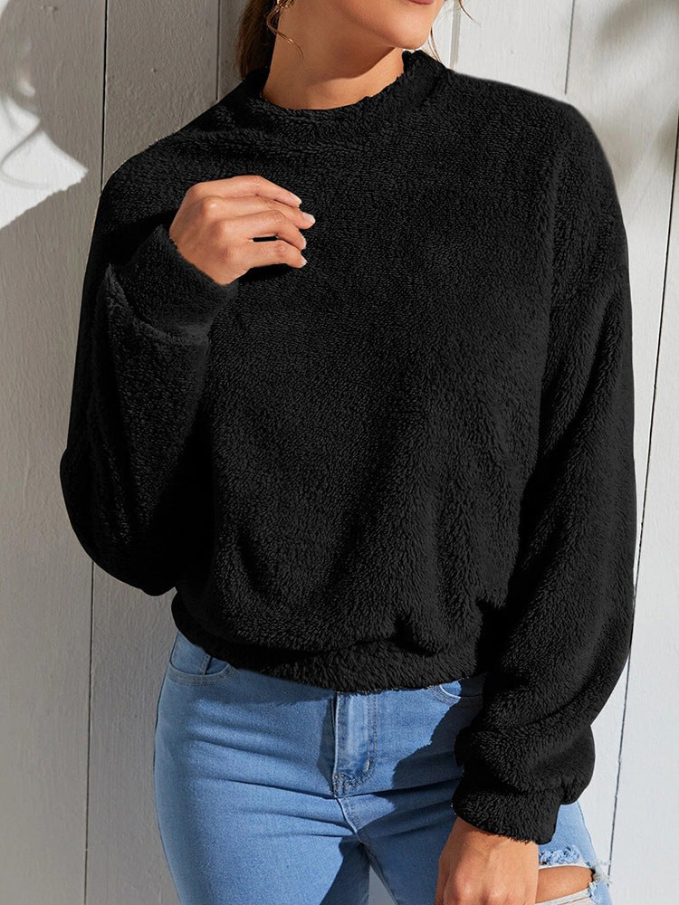 Damen Flauschiger Freizeitpullover EB