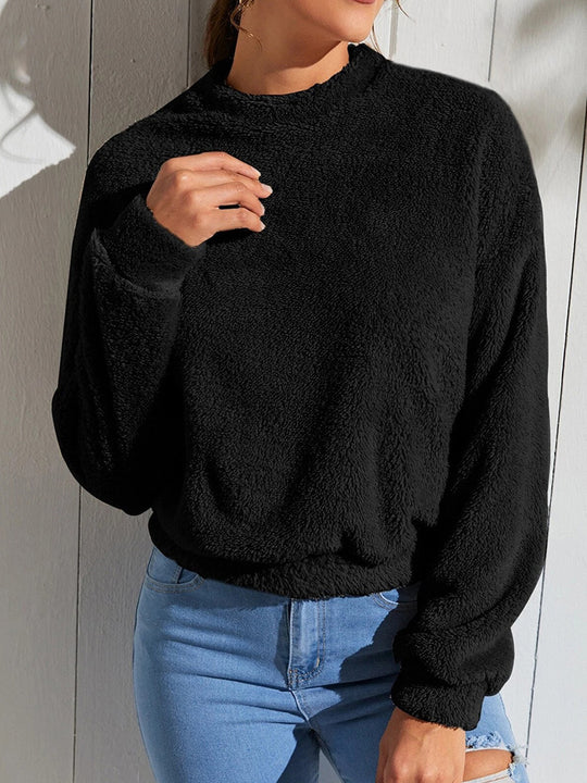 Damen Flauschiger Freizeitpullover EB
