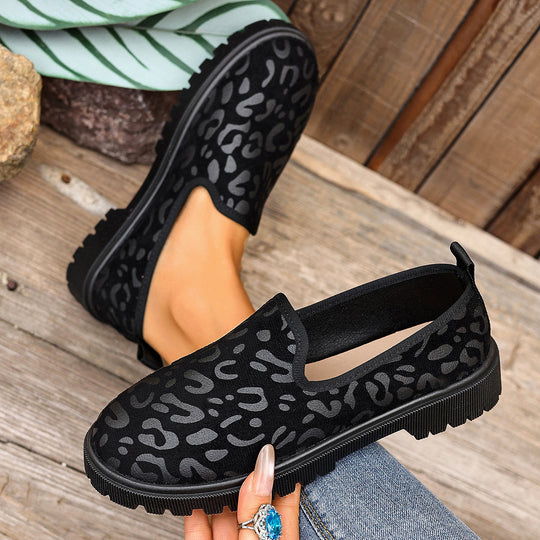 Damen Slip-On Sneaker mit tierischem Muster EB
