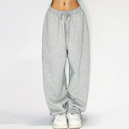 Damen Bequeme Freizeithose mit elastischem Taillenzug und weitem Bein EB
