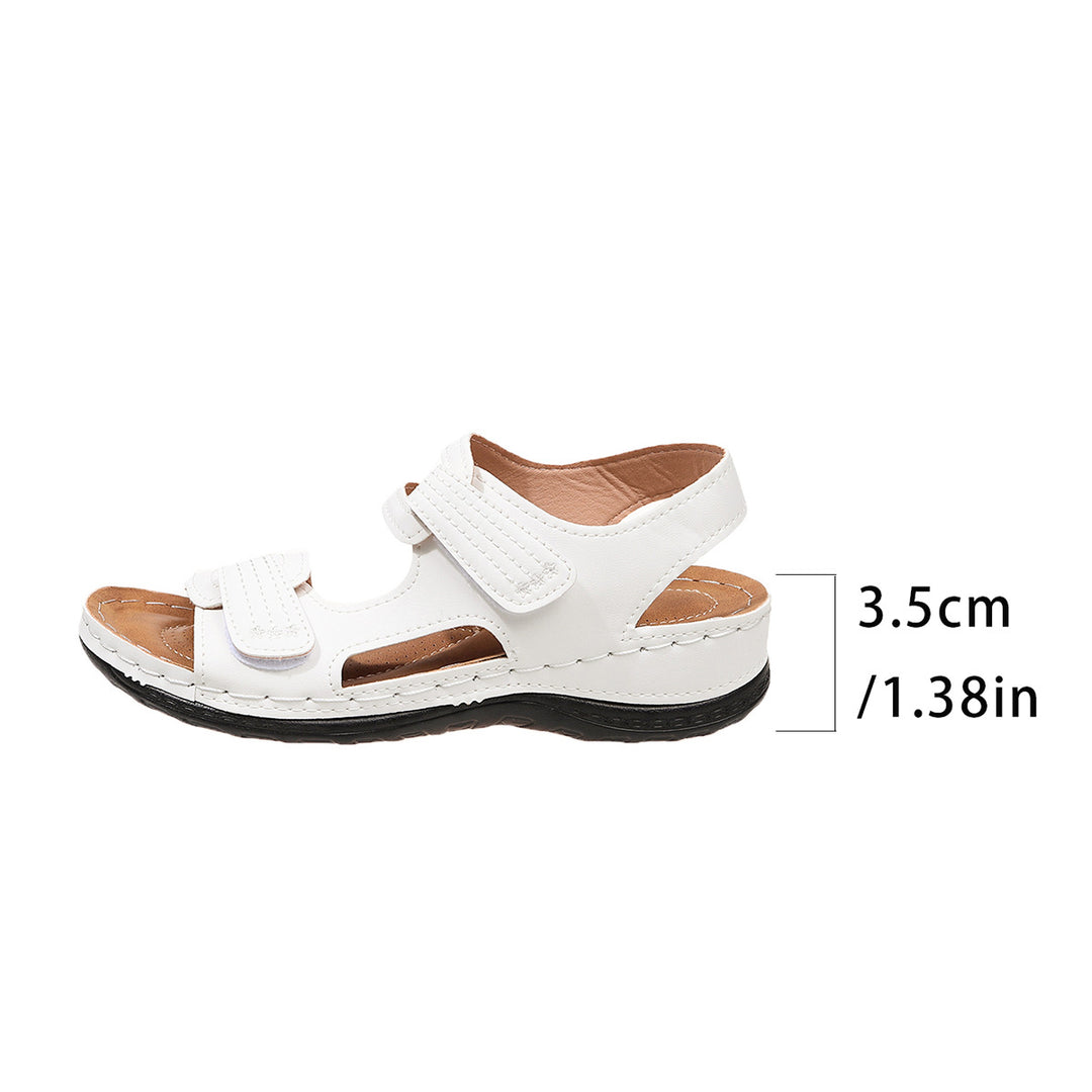 Damen bequeme Sandalen mit verstellbaren Klettverschlüssen und komfortablem Fußbett EB