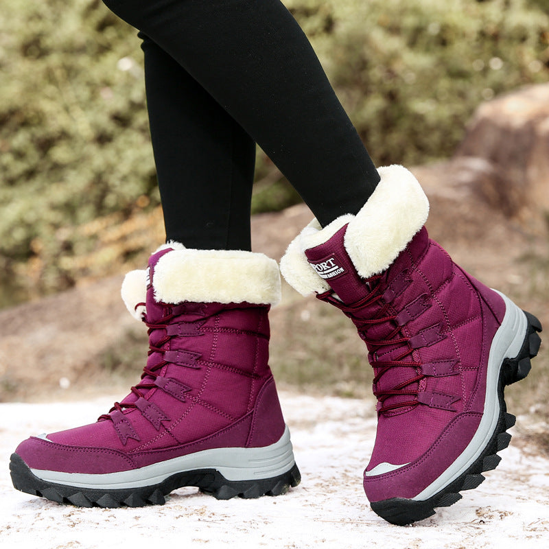 Damen Gefütterte Winterboots mit rutschfester Sohle und isolierendem Futter EB