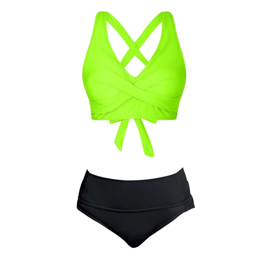 Damen Zweiteiliger Badeanzug mit floralem Design EB