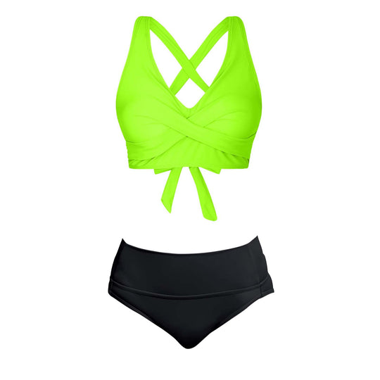 Damen Zweiteiliger Badeanzug mit floralem Design EB