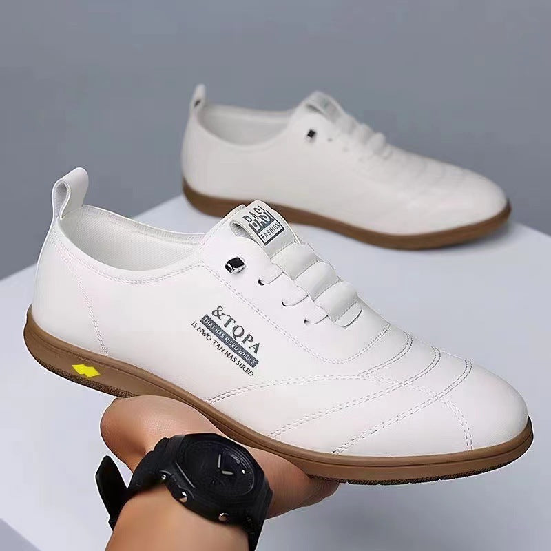 Herren Bequeme Leder Sneakers mit rutschfester Sohle EB