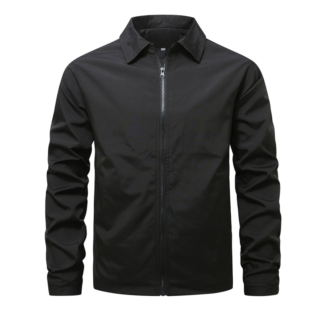 Herren nan leichte Reißverschluss-Jacke mit Hemdkragen windabweisender Funktionsstoff EB