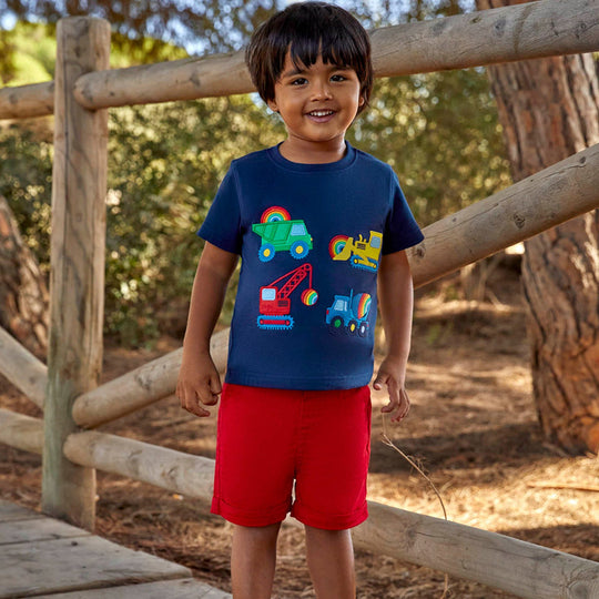 Jungen T-Shirt mit buntem Baustellenmotiv EB