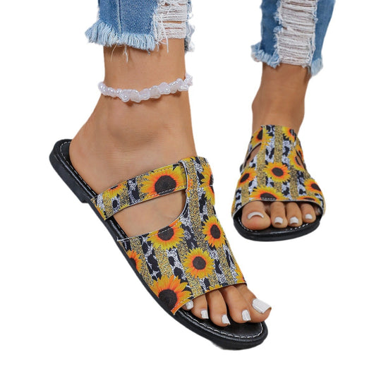 Damen Blumige Sandalen im modernen Design EB