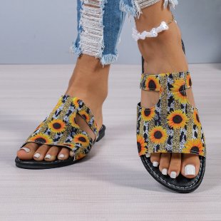 Damen Blumige Sandalen im modernen Design EB