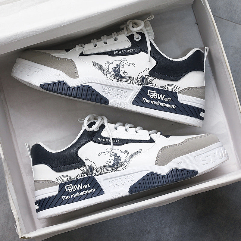 Damen Modische Freizeitsneaker mit rutschfester Sohle und grafischem Design EB