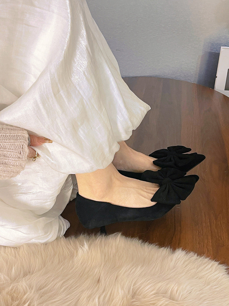 Damen elegante Pumps mit raffinierten Schleifenakzenten EB