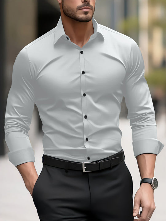 Herren Slim-Fit Langarmhemd mit modernem Schnitt und eleganten Akzenten EB