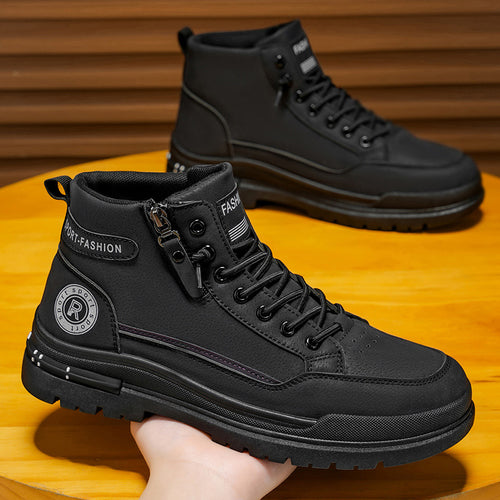 Damen Modische High-Top Sneakers mit praktischem Reißverschluss EB