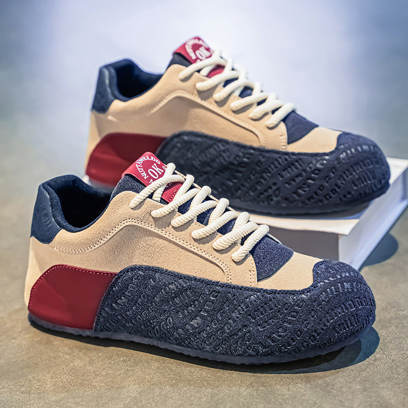 Damen modische Sneaker mit geprägtem Obermaterial und sportlicher Sohle EB