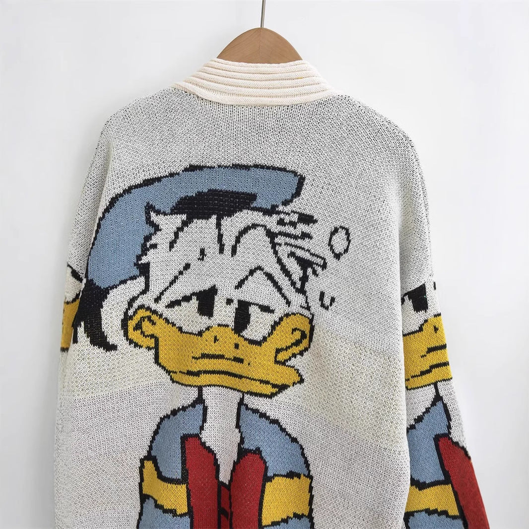 Damen Strickjacke mit Donald Duck Design EB