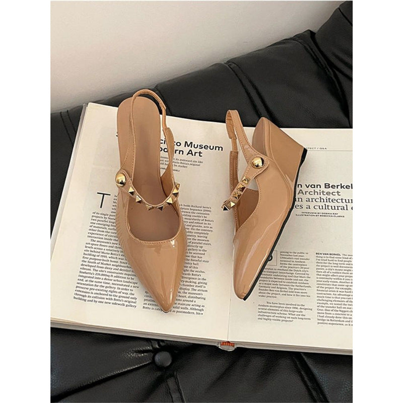 Damen Slingback-Pumps mit metallischen Akzenten EB