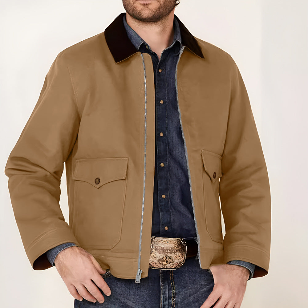 Herren rustikale Utility-Jacke mit praktischen Taschen EB
