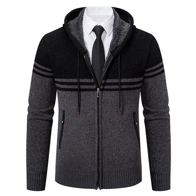 Herren modische Kapuzenjacke mit strukturiertem Design und Funktionen EB