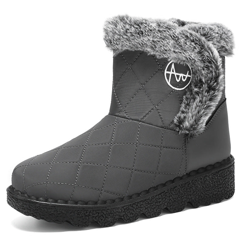 Damen Thermo-Winterstiefel mit weichem Kunstfellkragen EB