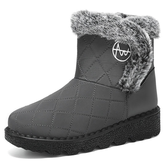 Damen Thermo-Winterstiefel mit weichem Kunstfellkragen EB