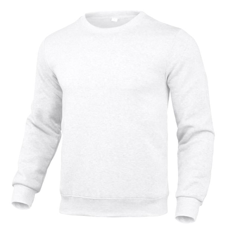 Herren nan klassisches Rundhals-Sweatshirt mit weichem Fleece-Innenfutter, geripptem Saum und verstärkten Nähten EB