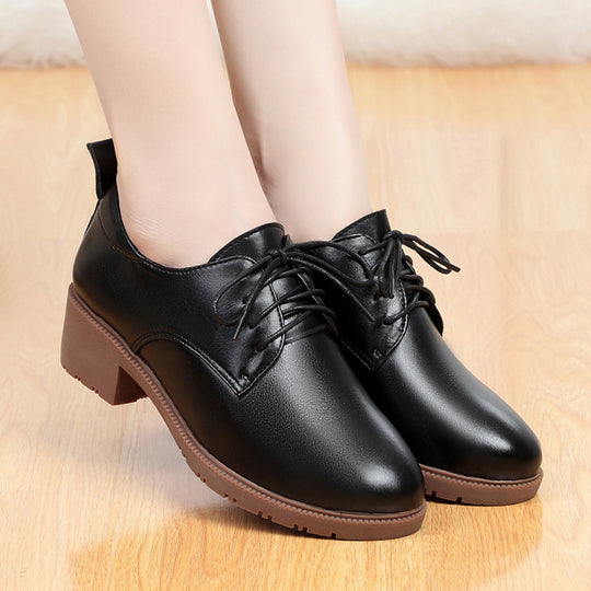 Damen Schnürschuhe mit komfortablem Blockabsatz und eleganter Schnittführung EB