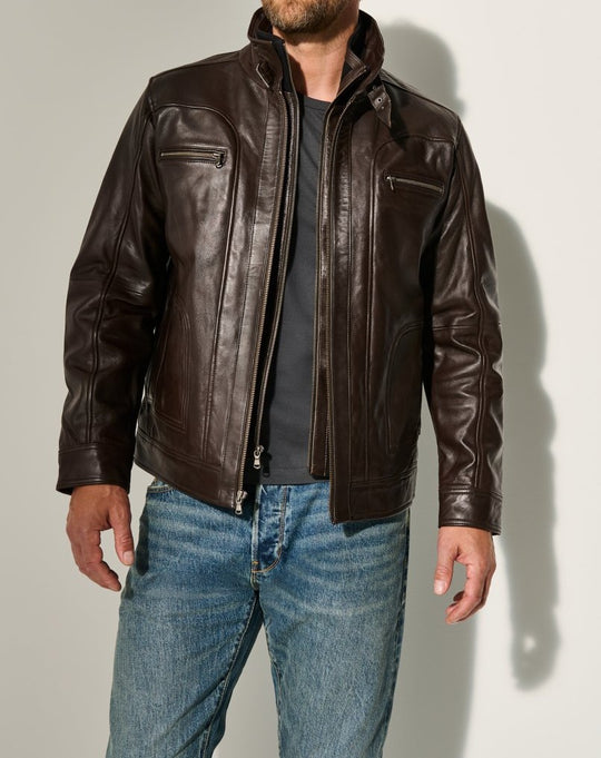 Herren lässige jacke mit modernem Stehkragen und vielseitigen Taschen EB