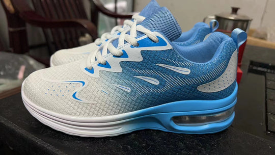 Damen nan leistungsorientierter Fitnesssneaker mit sichtbarer Luftdämpfung und nahtlosem Strickobermaterial EB
