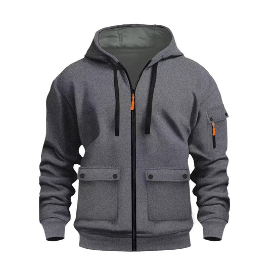 Herren funktionale Kapuzenjacke mit mehreren Taschen EB