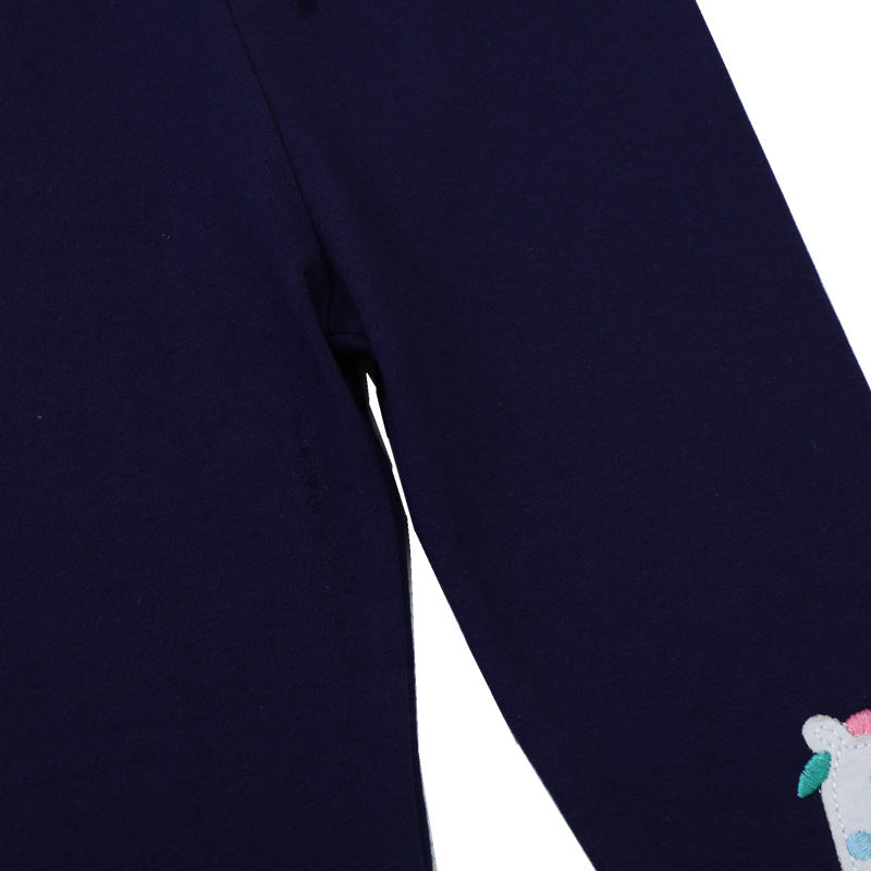 Mädchen Leggings mit zauberhaften Einhorn- und Regenbogen-Applikationen EB