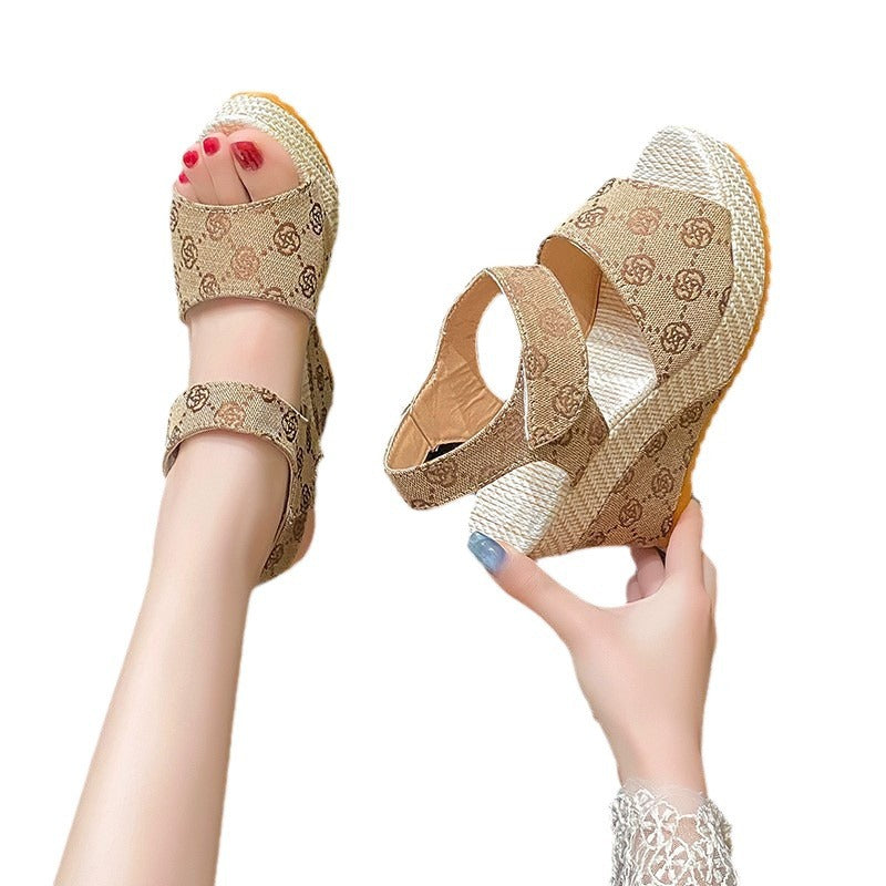 Damen Wedge-Pantoletten mit verstellbarem Riemendesign und komfortablem Fußbett EB