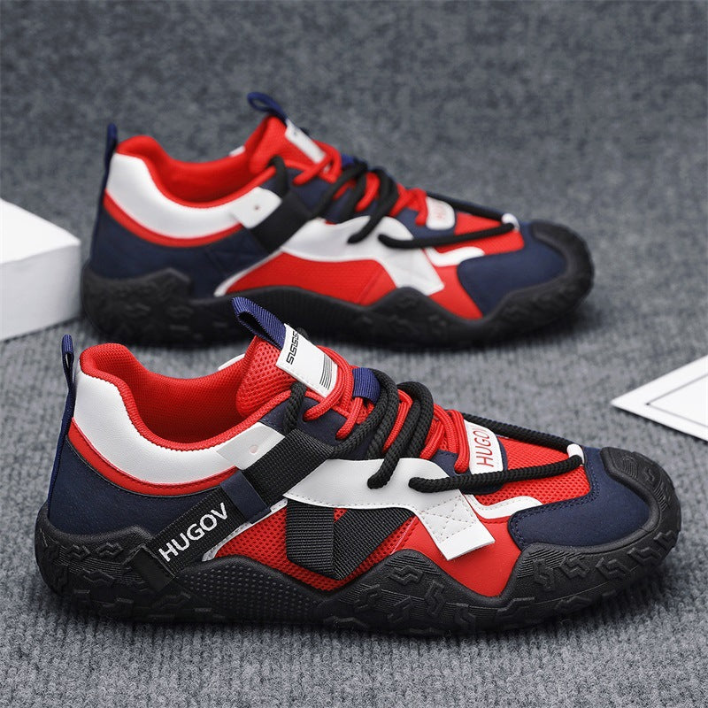 Herren Multimaterial-Trekkingsneaker mit verstärkter Zehenkappe, gepolsterter Fersenstütze und griffiger Offroad-Sohle EB