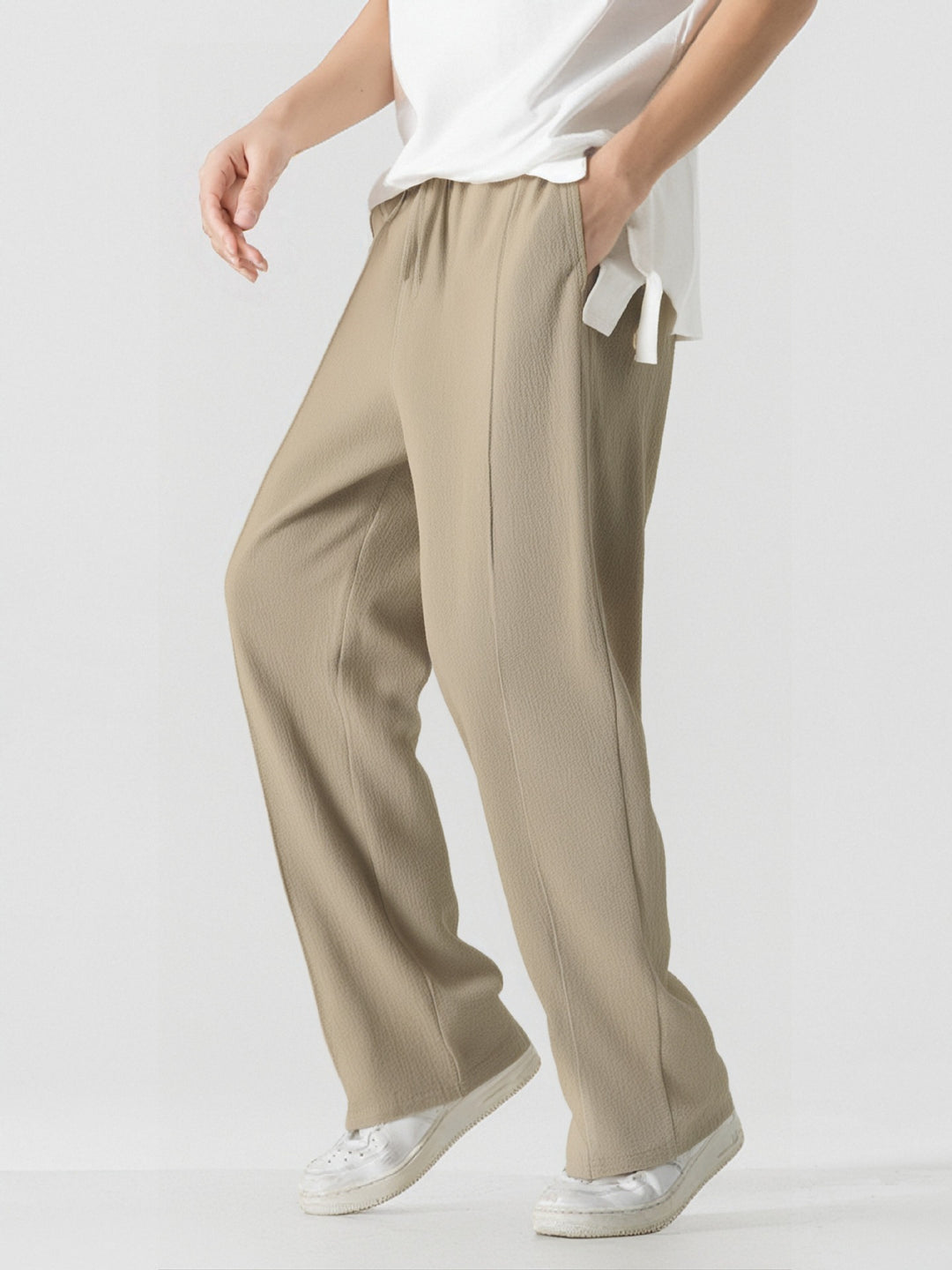 Herren Elegante, weite Freizeithose aus atmungsaktivem Gewebe EB