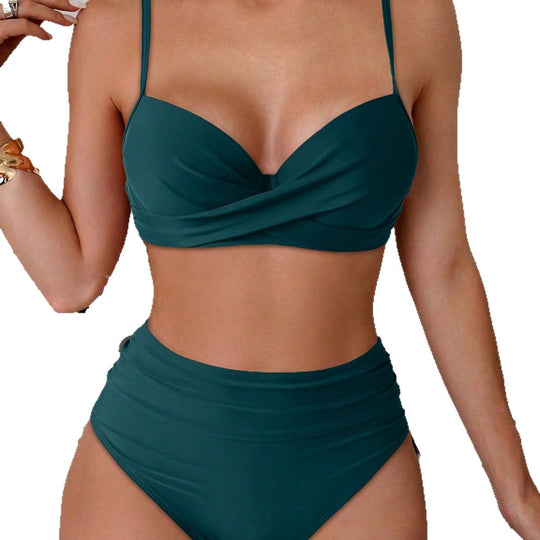 Damen Bikini-Set mit gepolstertem Oberteil und dekorativem Stern-Detail EB