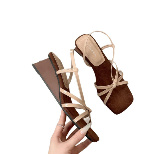 Damen Elegante Slingback-Sandalen mit modischem Riemen und komfortablem Absatz EB