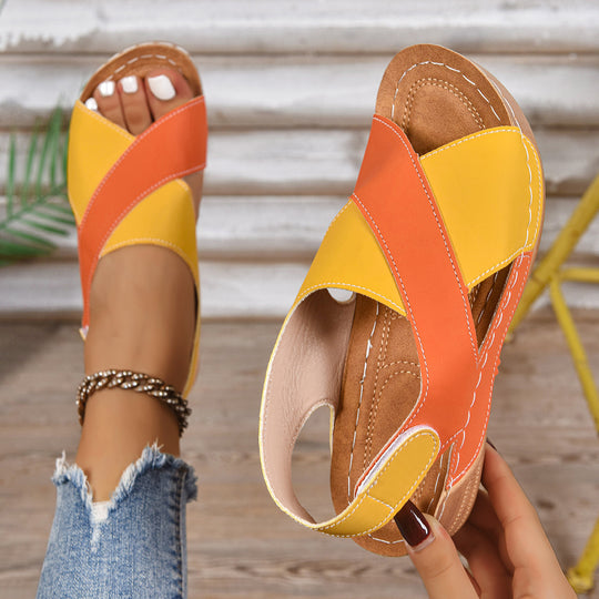 Damen Bequeme Sandalen mit atmungsaktiven Einsätzen und rutschfester Sohle EB