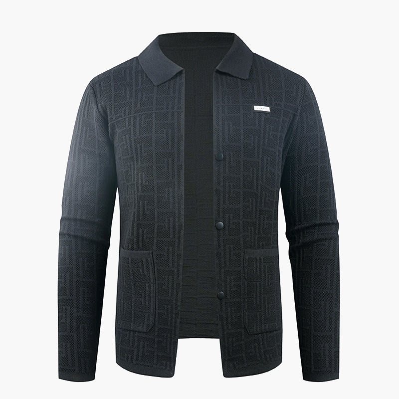 Herren modische Strickjacke mit einzigartigem Muster EB