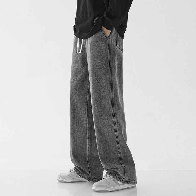 Herren weite Denim-Hose im modernen Vintage-Stil EB