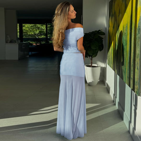 Damen Hautenges Wickelkleid EB