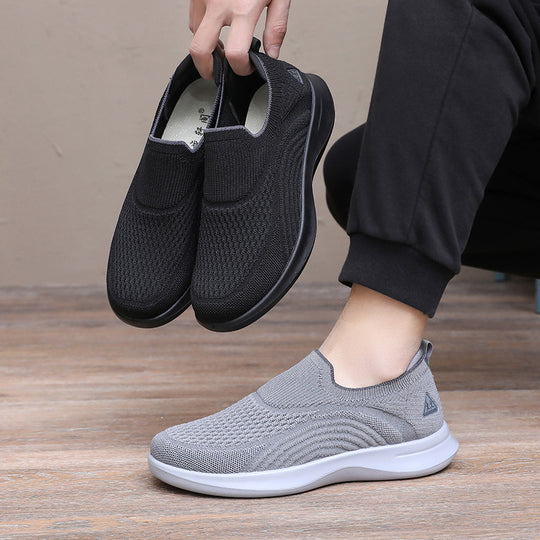 Damen Slip-On Sneakers mit atmungsaktivem Strick-Obermaterial EB