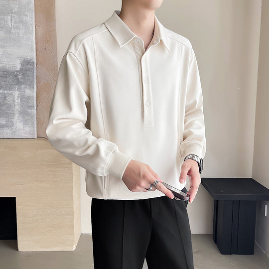 Herren Poloshirt mit modernem Kragen und Knopfleiste EB