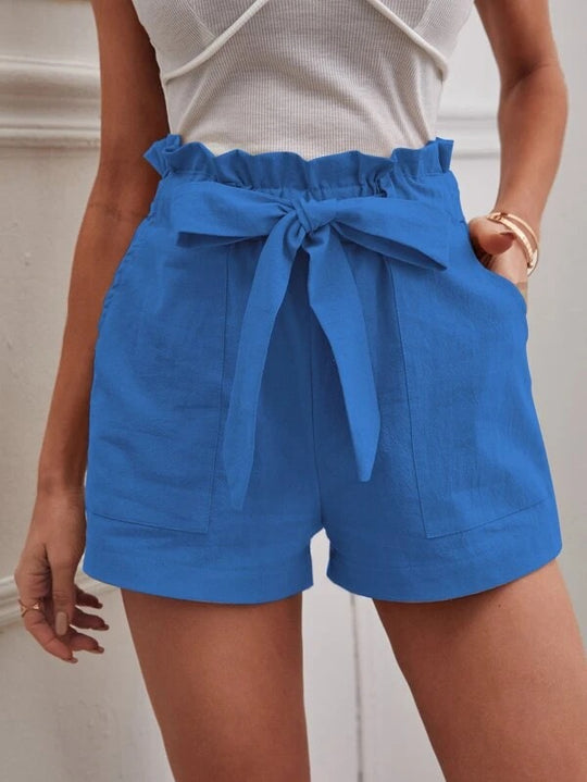 Damen Tailored Shorts mit Krawatte und praktischen Taschen EB